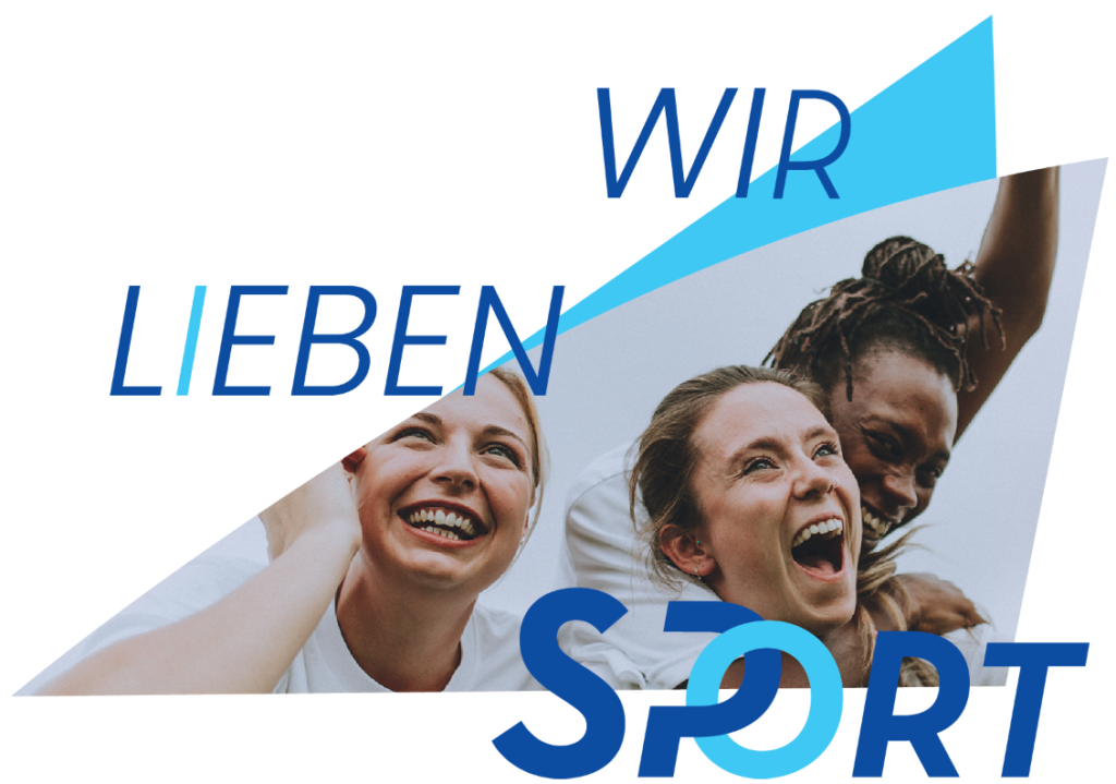 Symbolbild für das Sportzentrum Zürich mit dem Text "Wir lieben Sport"