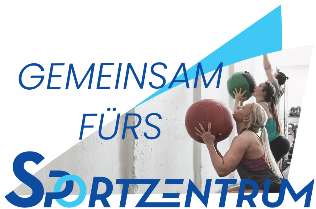 Symbolbild für die Fundraising Wall des Sportzentrums Zürich mit dem Text "Gemeinsam fürs Sportzentrum"