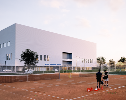 Visualisierung Aussenansicht Sportzentrum Zürich