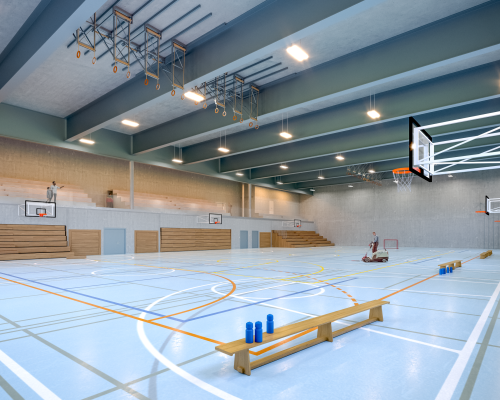 Visualisierung Halle Sportzentrum Zürich